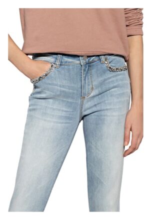 Liu Jo Skinny Jeans Divine mit Schmucksteinbesatz, Blau