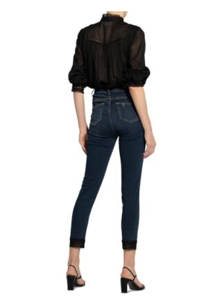 Liu Jo Skinny Jeans Ideal Super mit Spitzenbesatz, Blau