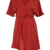 Lovjoi Kleid Erica in Wickeloptik, Rot
