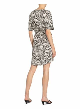 Lovjoi Kleid Erica in Wickeloptik, Schwarz