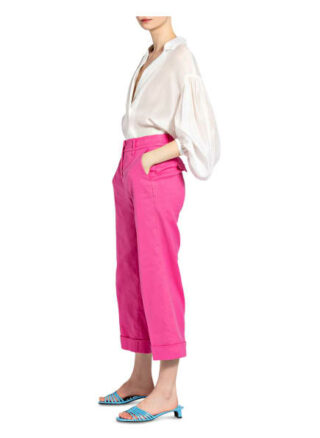 Luisa Cerano 7/8-Hose mit Leinen, Pink