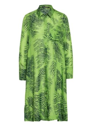 Luisa Cerano Hemdblusenkleid aus Seide, Grün