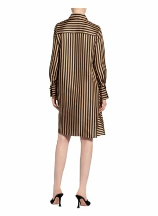 Luisa Cerano Hemdblusenkleid aus Seide, Schwarz