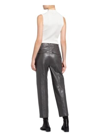Luisa Cerano Hose in Lederoptik, Grau