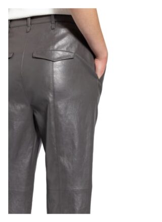 Luisa Cerano Hose in Lederoptik, Grau
