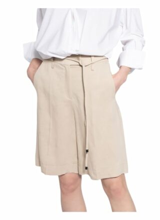 Luisa Cerano Shorts mit Leinen, Beige
