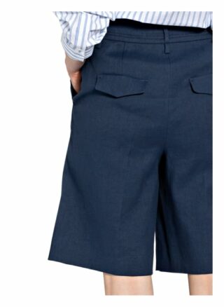 Luisa Cerano Shorts mit Leinen, Blau