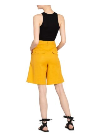 Luisa Cerano Shorts mit Leinen, Gelb