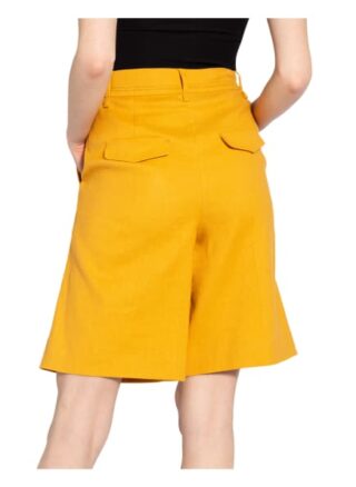 Luisa Cerano Shorts mit Leinen, Gelb