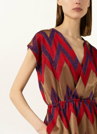 M Missoni Strickkleid mit Glitzergarn, Rot