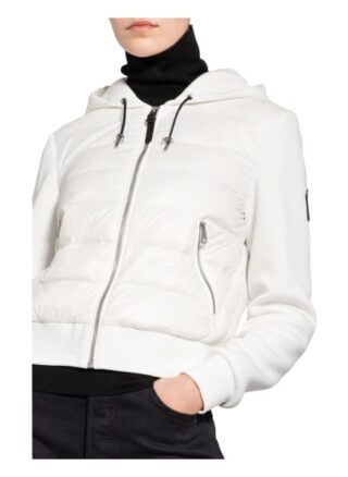 Mackage Sweatjacke Ramona im Materialmix, Weiß