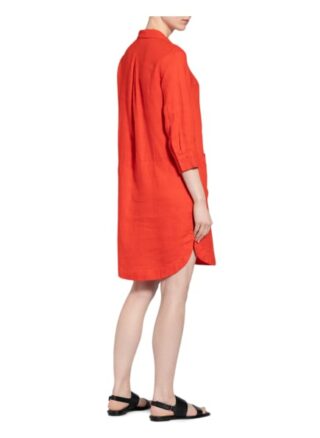 Maerz Muenchen Hemdblusenkleid aus Leinen, Orange