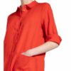 Maerz Muenchen Hemdblusenkleid aus Leinen, Orange