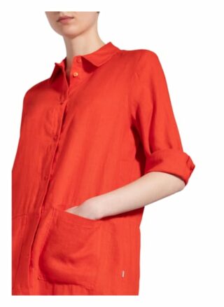 Maerz Muenchen Hemdblusenkleid aus Leinen, Orange