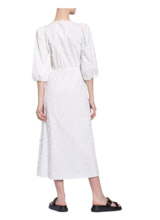 Maje Hemdblusenkleid Roxitane mit 3/4-Arm, Weiß