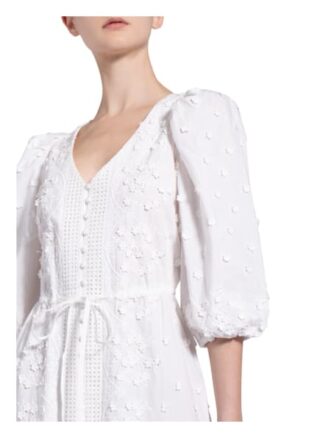 Maje Hemdblusenkleid Roxitane mit 3/4-Arm, Weiß