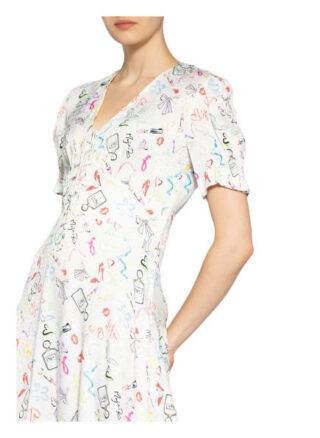 Maje Jacquard-Kleid Ramake, Weiß