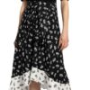 Maje Kleid Raprina im Materialmix, Schwarz