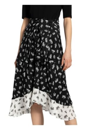 Maje Kleid Raprina im Materialmix, Schwarz