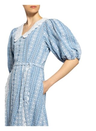 Maje Kleid Raviana mit Spitzenbesatz, Blau