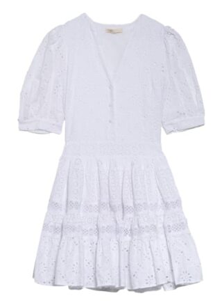 Maje Kleid Rayanette aus Lochspitze, Weiß