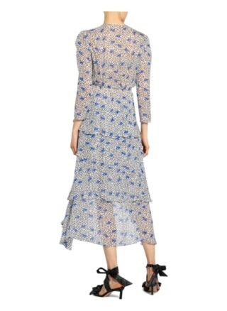 Maje Kleid Rencala mit 3/4-Arm in Wickeloptik, Weiß