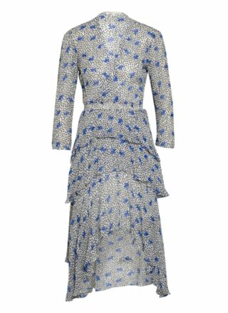 Maje Kleid Rencala mit 3/4-Arm in Wickeloptik, Weiß