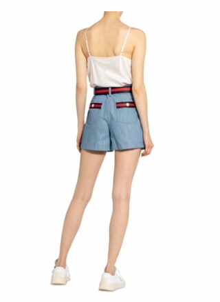 Maje Shorts Ienise mit Schmucksteinbesatz, Rot