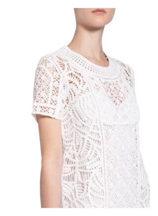 Maje Strickkleid Romance, Weiß