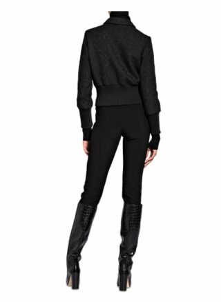 Maje Tweed-Blouson Bloppy mit Glitzergarnen, Schwarz