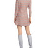 Maje Tweed-Kleid Renise mit Schmucksteinbesatz, Rot