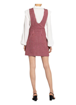 Maje Tweed-Kleid Russi mit Blusenshirt, Rot