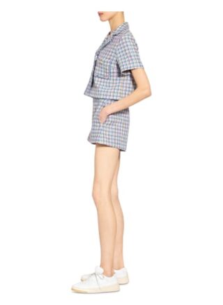 Maje Tweed-Shorts Izam mit Glitzergarn, Blau