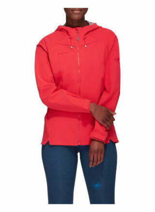 Mammut Softshelljacke Sapuen mit Kapuze, Rot