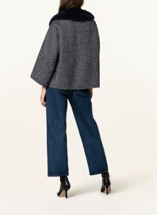 Manzoni 24 Jacke zum Wenden mit Alpaka, Blau