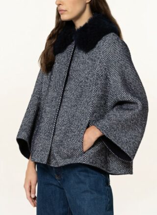 Manzoni 24 Jacke zum Wenden mit Alpaka, Blau