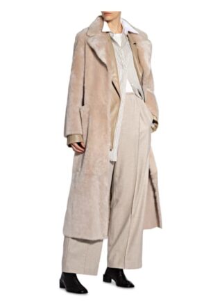 Manzoni 24 Lammfellmantel, Beige