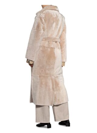 Manzoni 24 Lammfellmantel, Beige