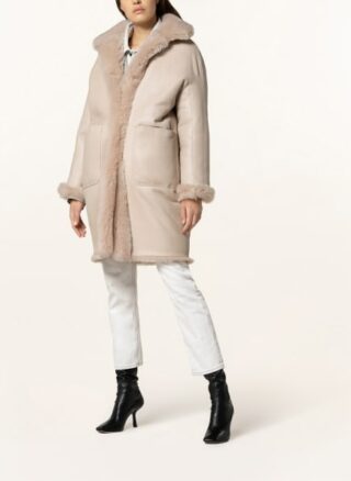 manzoni 24 Lammfellmantel Damen, Beige