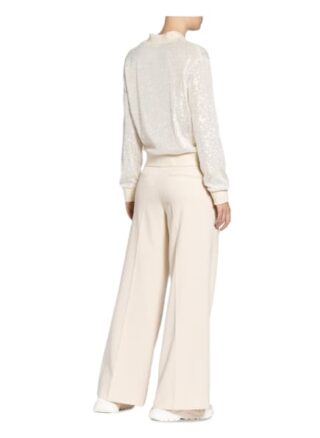 Marc Aurel Blouson mit Pailettenbesatz, Weiß