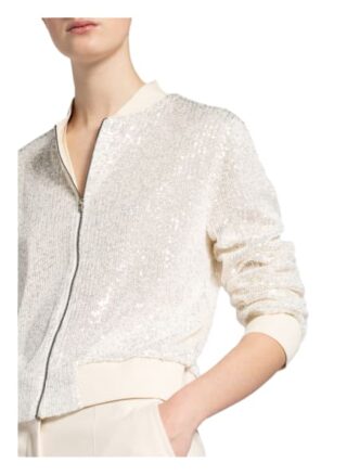 Marc Aurel Blouson mit Pailettenbesatz, Weiß