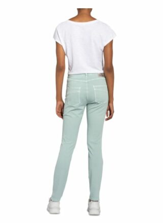 Marc Aurel Skinny Jeans mit Schmucksteinbesatz, Grün