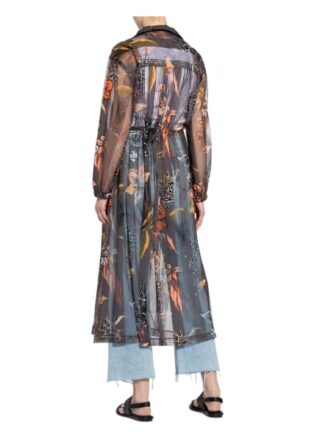Marc Cain Hemdblusenkleid aus Tüll, Grau