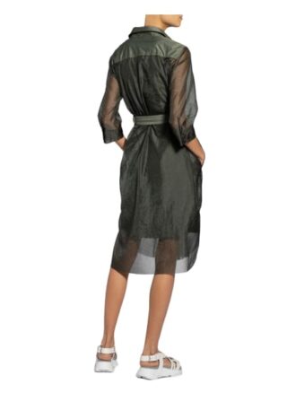 Marc Cain Hemdblusenkleid mit 3/4-Arm, Grün