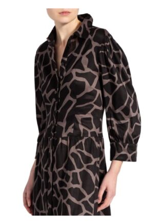 Marc Cain Hemdblusenkleid mit Leinen, Grau