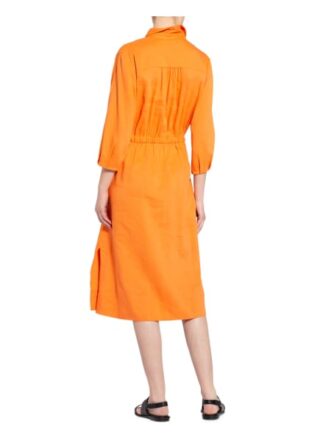 Marc Cain Hemdblusenkleid mit Leinen, Orange