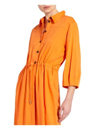 Marc Cain Hemdblusenkleid mit Leinen, Orange