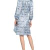 Marc Cain Hemdblusenkleid mit Seide, Blau