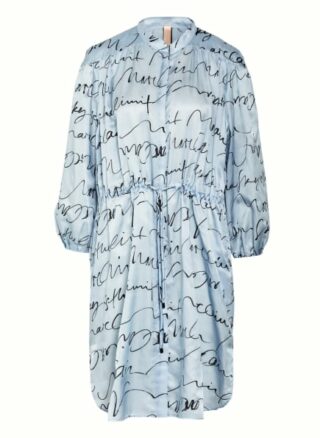 Marc Cain Hemdblusenkleid mit Seide, Blau