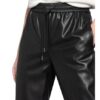 Marc Cain Hose im Jogging-Stil in Lederoptik, Schwarz